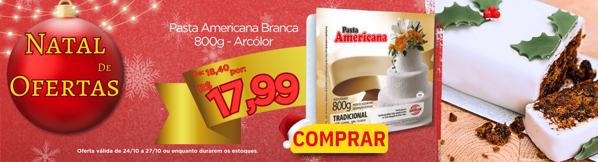 28 a 30/10 Pasta Americana Branca 800g - Arcólor