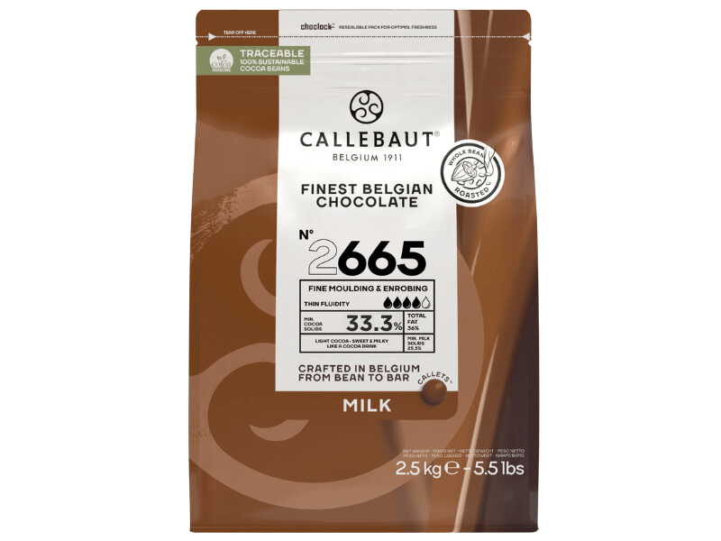 Callets Callebaut Chocolate ao Leite 33,3% 2,5kg 