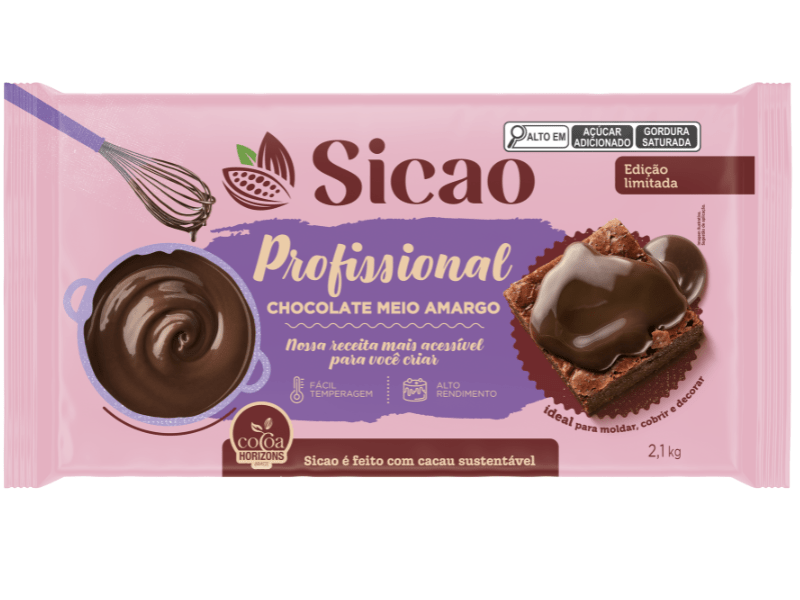 Chocolate Sicao Profissional Meio Amargo 2,01kg