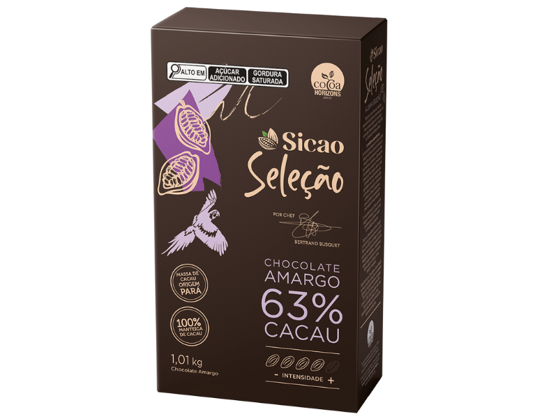 Chocolate Sicao Seleção Gotas Amargo 63% 1,01kg