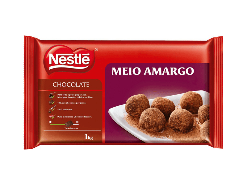Chocolate Nestlé Meio Amargo 1kg - Maria Chocolate - Produtos e