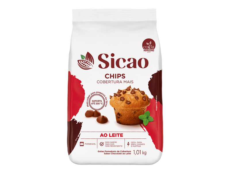 Cobertura Sicao Chips ao Leite 1,01kg