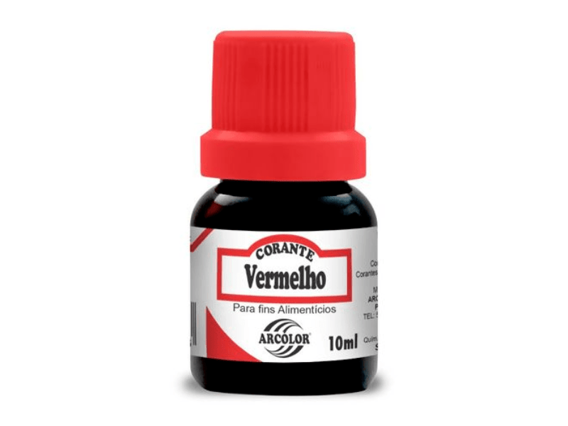 Corante Líquido Vermelho 10ml - Arcólor