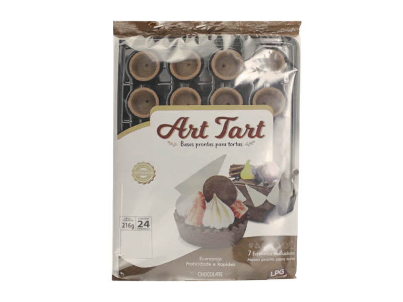 Base Pronta para Torta Circular Chocolate 4 cm c/ 24 unidades BT 60 - Art Tart