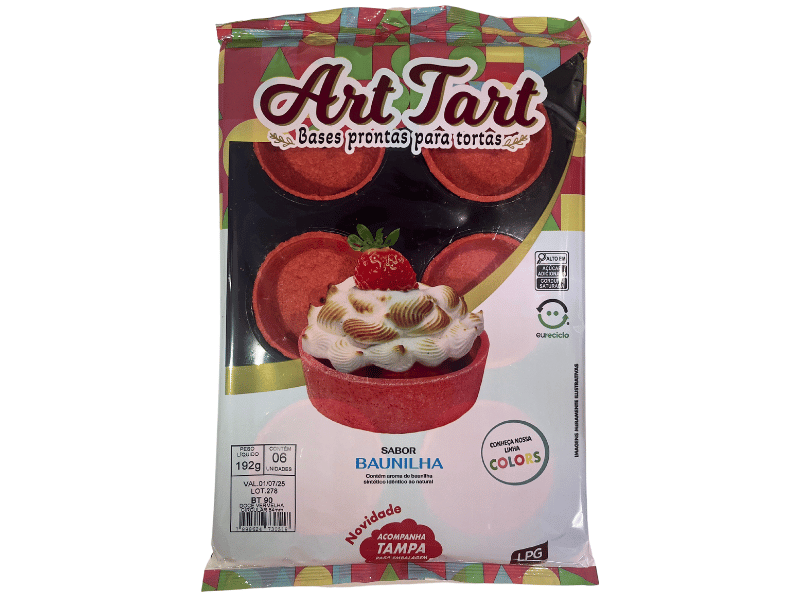 Base Pronta para Torta Circular Vermelha 8,4 cm c/ 6 unidades BT 90 - Art Tart