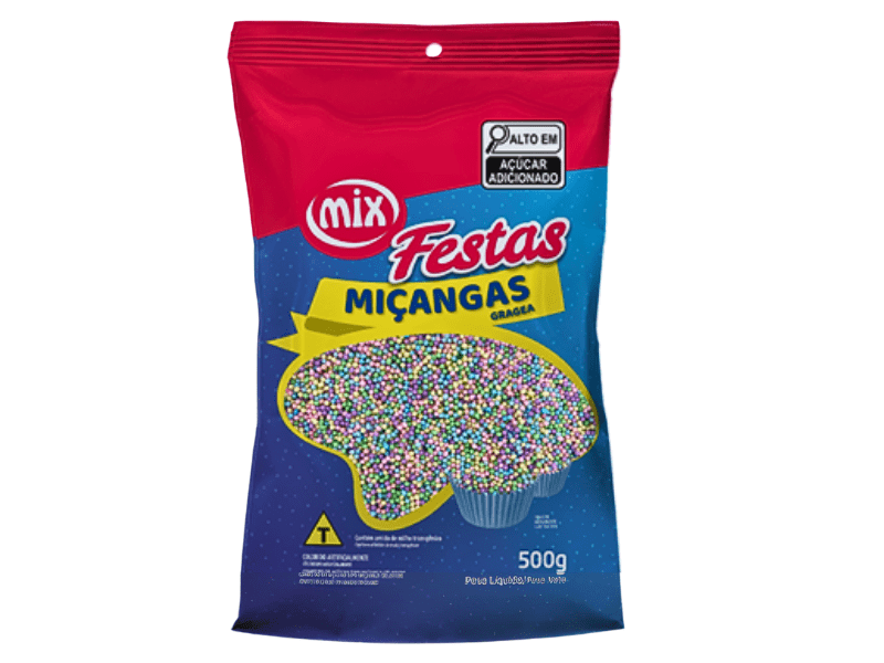 Confeito Miçangas Candy Colors 500g - Mix