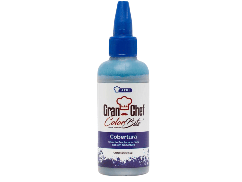 Corante Color Bits para Cobertura de Chocolate Azul 50g - Gran Chef