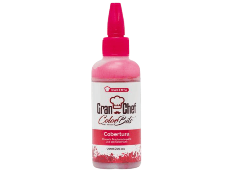 Corante Color Bits para Cobertura de Chocolate Magenta 50g - Gran Chef