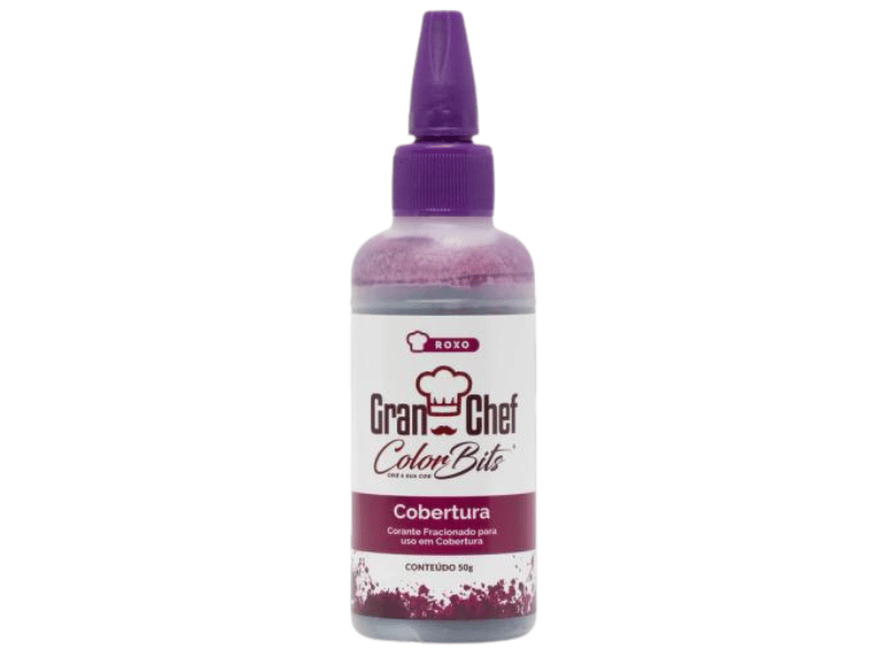 Corante Color Bits para Cobertura de Chocolate Roxo 50g - Gran Chef