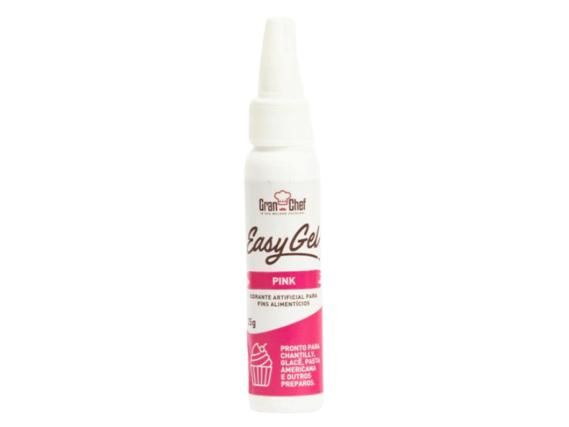 Corante Easy Gel Pink 25g - Gran Chef