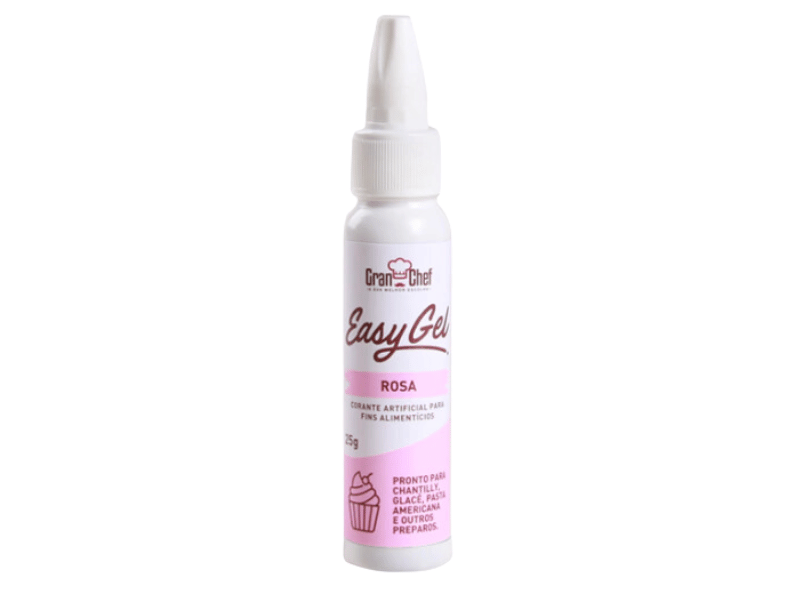 Corante Easy Gel Rosa 25g - Gran Chef