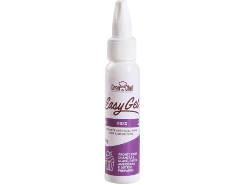 Corante Easy Gel Roxo 25g - Gran Chef