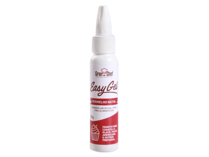 Corante Easy Gel Vermelho Natal 25g - Gran Chef