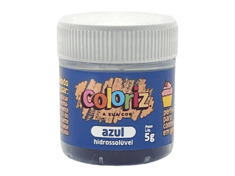 Corante em Pó Hidrossolúvel Azul 5g Coloriz - Gran Chef