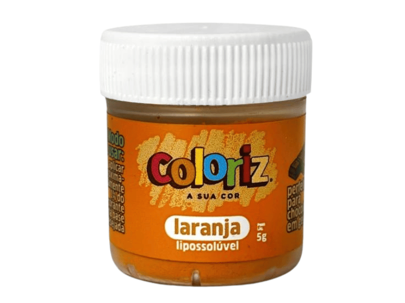 Corante em Pó Lipossolúvel Laranja 5g Coloriz - Gran Chef