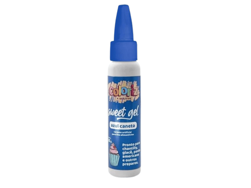 Corante Sweet Gel Azul Caneta 25g Coloriz - Gran Chef