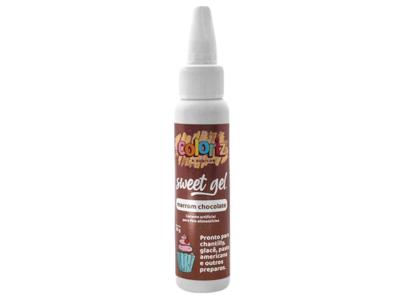 Corante Sweet Gel Marrom Chocolate 25g Coloriz - Gran Chef