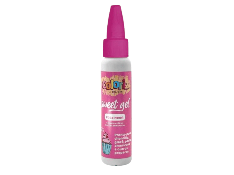 Corante Sweet Gel Rosa Neon 25g Coloriz - Gran Chef