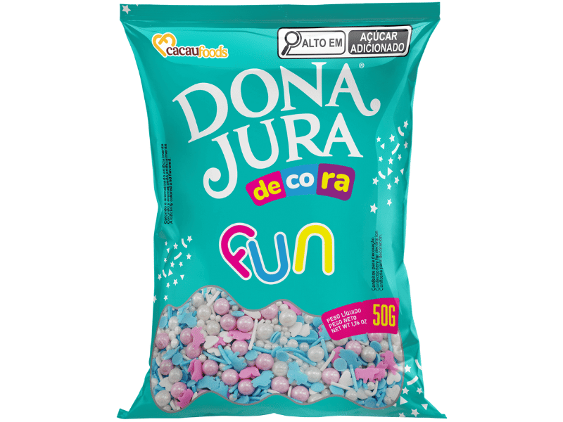 Decora Fun Confeito Sweet Blue 50g - CacauFoods