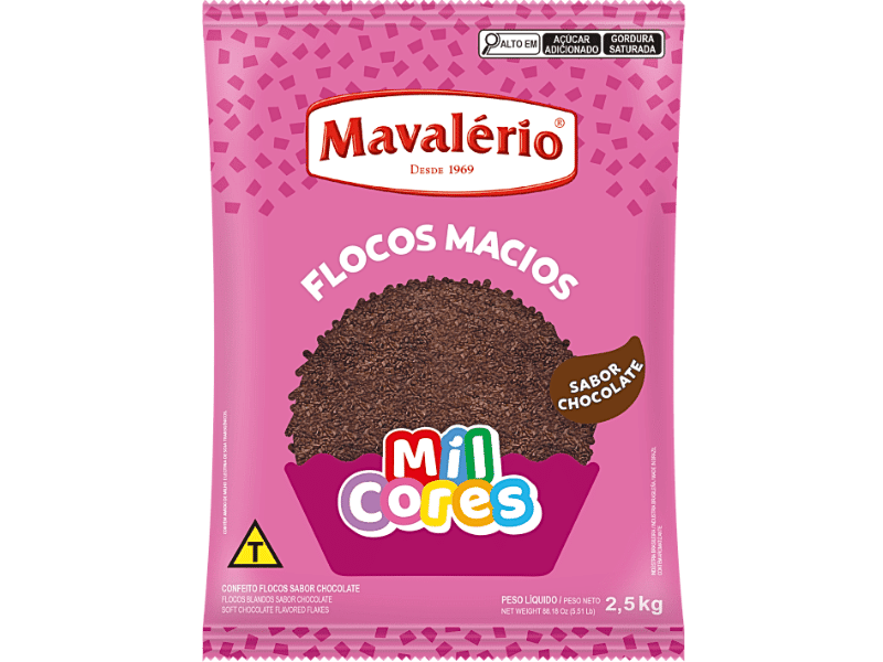 Granulado Flocos de Chocolate 2,5kg - Mavalério