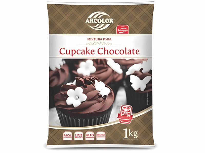 Mistura para Cupcake Chocolate 1kg - Arcolor 