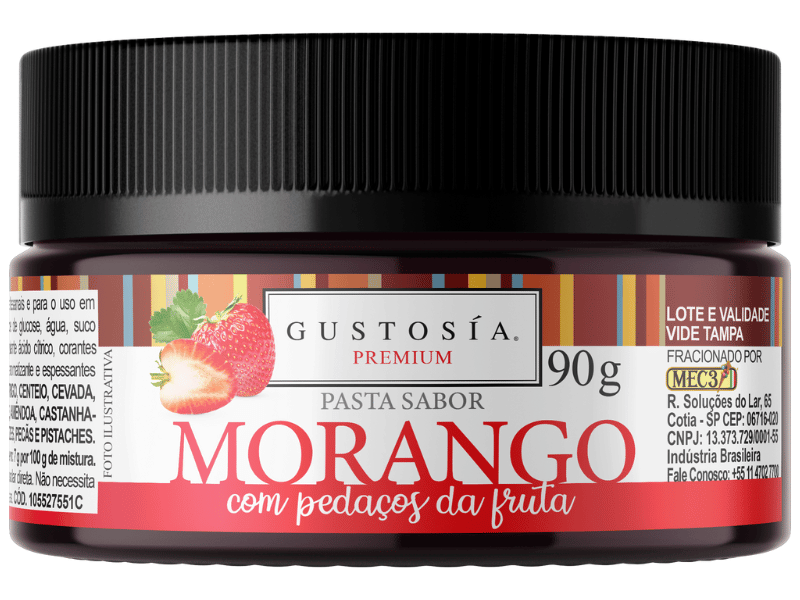 Pasta Saborizante Morango 90g - Gustosía Premium