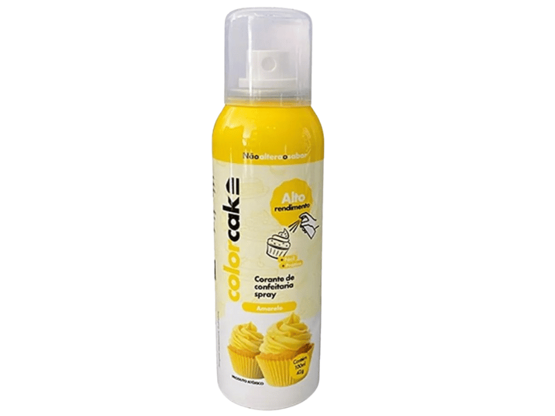 Spray Colorcake Amarelo 42g - In Loco Foods