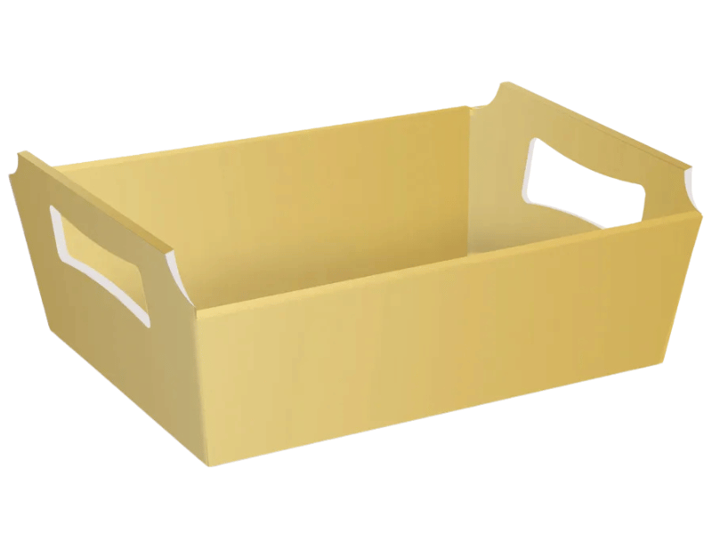 Cesta Cartão Laminada Ouro 19x13x7 cm - Cromus