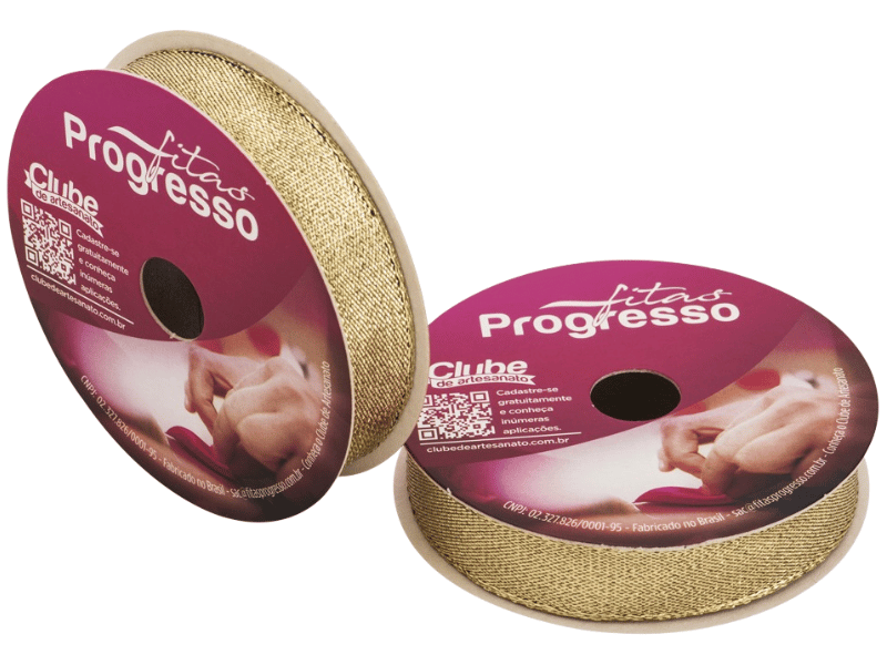 Fita Metalizada Decorativa Dourada nº 4 M004-015 Cor 203- Progresso