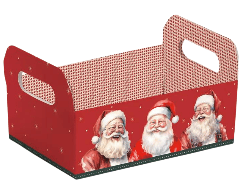 Caixote Natalino Papai Noel 16x10,5x4,5 cm - Cromus