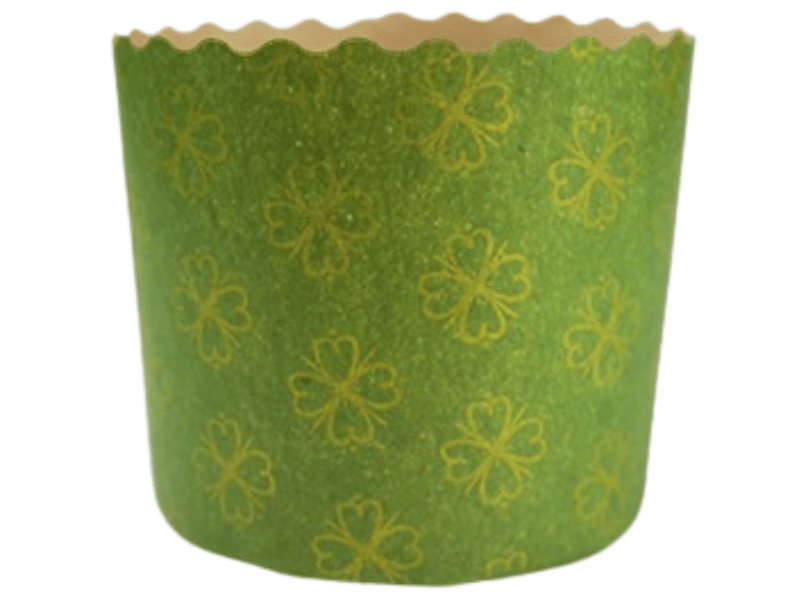 Forma de Panetone Kraft Verde 100g c/ 10 unidades - Ultrafest