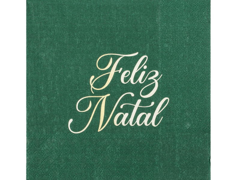 Guardanapo de Papel Feliz Natal Verde c/ 20 unidades - Cromus