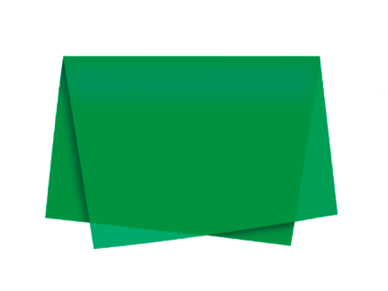 Papel de Seda Verde Bandeira c/ 3 unidades 49x69 cm - Cromus 