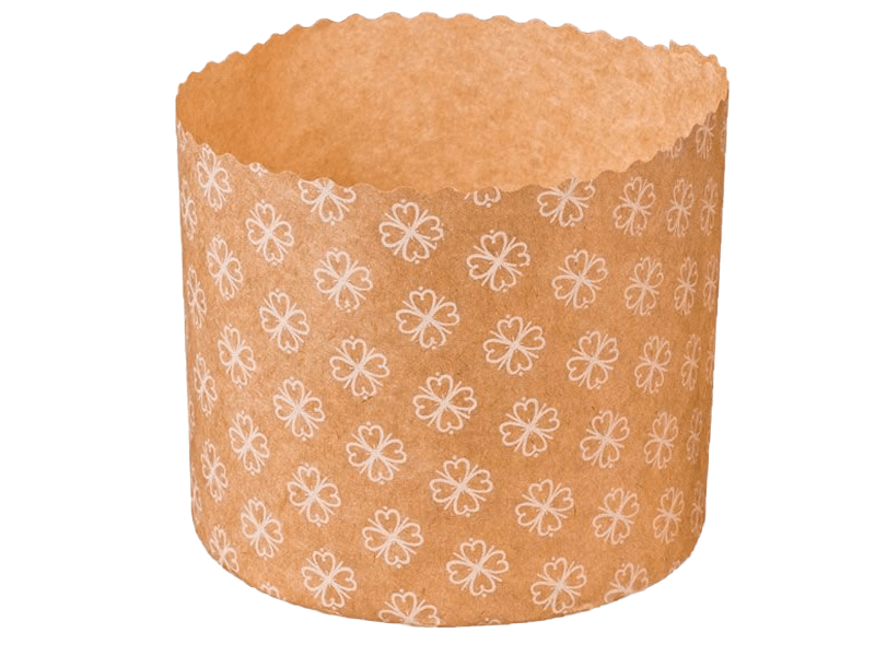 Forma de Panetone Fiori Branco 1kg c/ 50 unidades - Ecopack