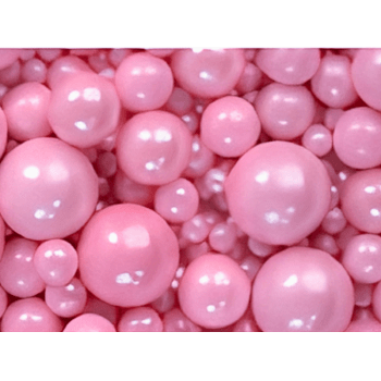 Confeito Pérolas Comestível Rosa 100g - Allonsy 