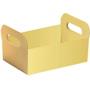 Caixote Laminado Ouro 13x10x7 cm - Cromus