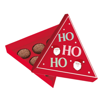 Caixa Árvore para 6 Brigadeiros Papai Noel 19,5x17x4,5 cm 10 unidades - Cromus