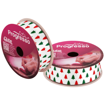 Fita de Cetim Decorativa Arvorezinha de Natal nº 5 ECF005TR Cor 192 - Progresso