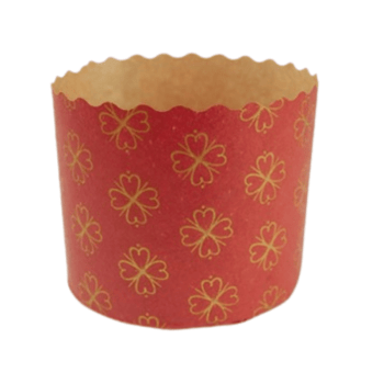 Forma de Panetone Kraft Vermelho 100g c/ 10 unidades - Ultrafest