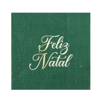 Guardanapo de Papel Feliz Natal Verde c/ 20 unidades - Cromus