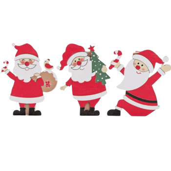 Prendedor Decorativo Papai Noel 3x4 cm c/6 peças - Cromus