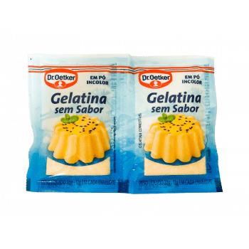 Gelatina em Pó Incolor sem Sabor 2x12g - Dr. Oetker